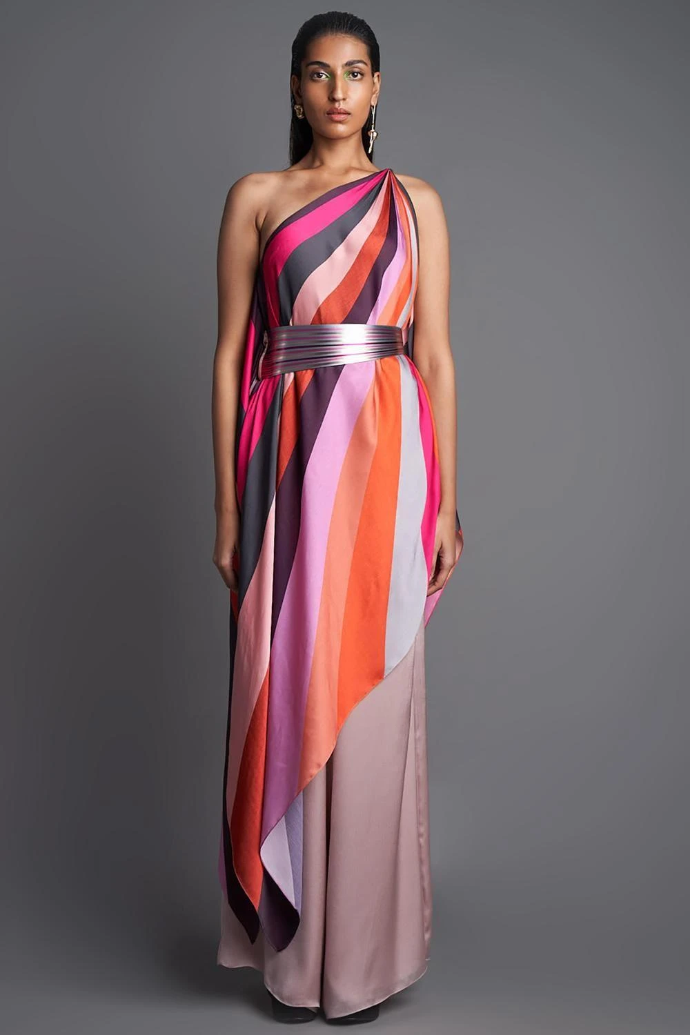 Amit Aggarwal Pink Sunray Asymmetric Starburst Top 3 Amit Aggarwal Pink Sunray Asymmetric Starburst Top