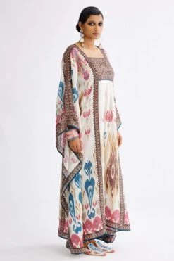 Rajdeep Ranawat Yolanda Multi-Color Geometric Print Kaftan -Deals Toggora Store 013122023rr07 3