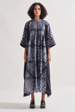 Amrich Black Shibori Handcrafted Eden Dress