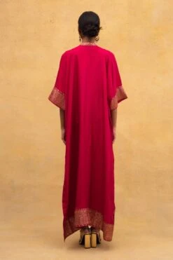 Jayanti Reddy Pink Embellished Kaftan With A Benarasi Border -Deals Toggora Store 050923jr02 5