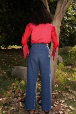 Ode To Odd Frangipani Blue Denim Pant 11 Ode To Odd Frangipani Blue Denim Pant -Deals Toggora Store 0702oo03 5