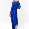 431-88 By Shweta Kapur Royal Blue Layered Skirt
