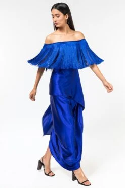 431-88 By Shweta Kapur Royal Blue Layered Skirt 8 431-88 By Shweta Kapur Royal Blue Layered Skirt -Deals Toggora Store 0702sk04 3