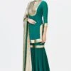 Nakul Sen Emerald Green Sharara With Sequin Embroidery