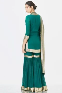 Nakul Sen Emerald Green Sharara With Sequin Embroidery -Deals Toggora Store 1011 6 1
