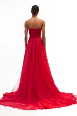 Gauri & Nainika Red Strapless & Corseted Gown -Deals Toggora Store 10523gn73 3