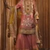 Simar Dugal Peach Embellished Chanderi Sharara Set -Deals Toggora Store 10sm28 1