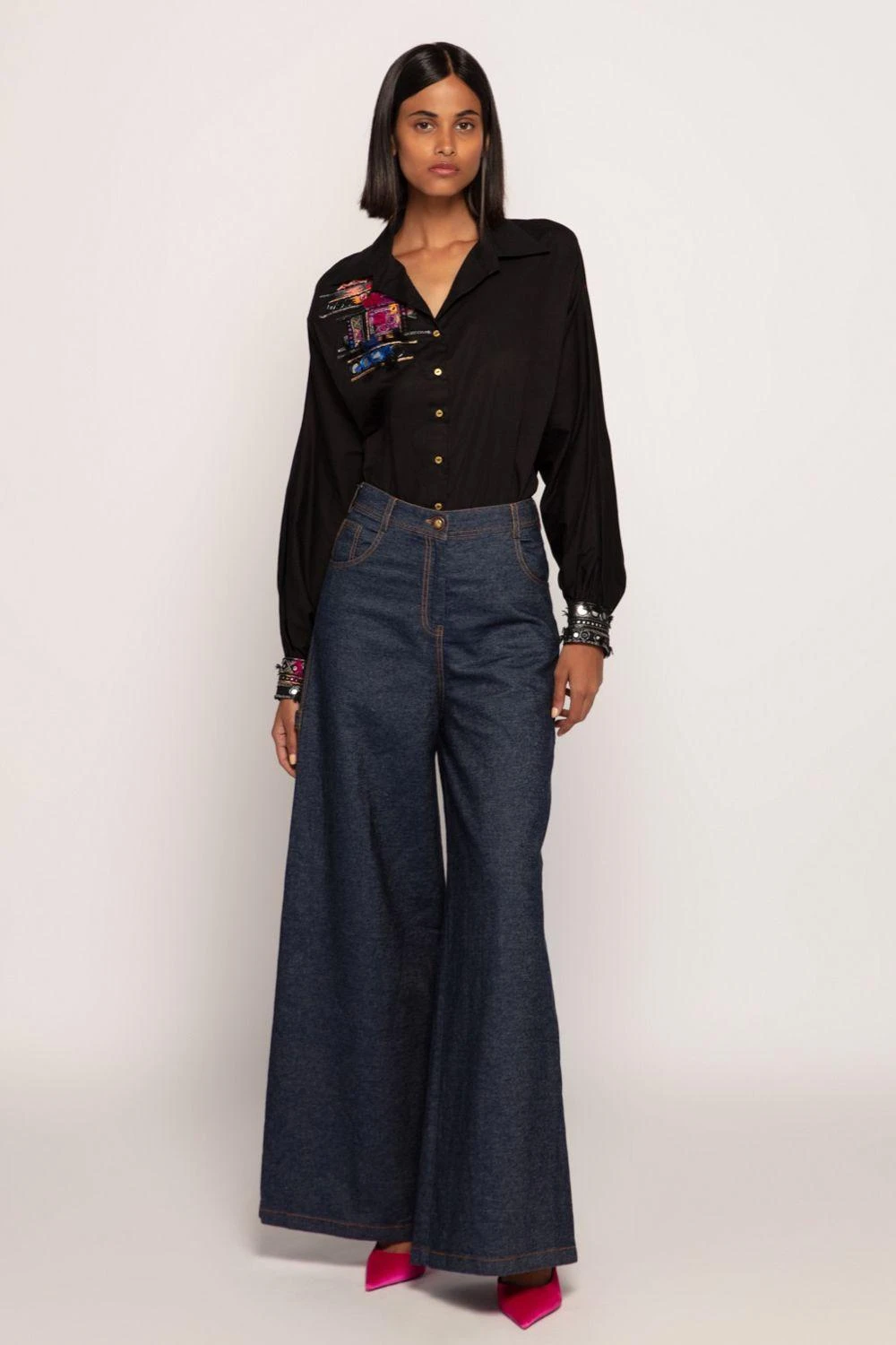 Saaksha & Kinni Blue Flared Jeans 3 Saaksha & Kinni Blue Flared Jeans