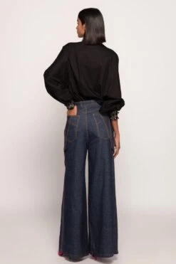 Saaksha & Kinni Blue Flared Jeans 5 Saaksha & Kinni Blue Flared Jeans -Deals Toggora Store 110923sk02 2