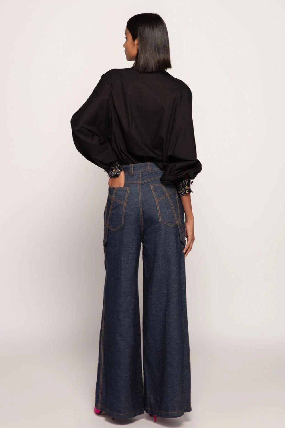 Saaksha & Kinni Blue Flared Jeans 4 Saaksha & Kinni Blue Flared Jeans - Image 2