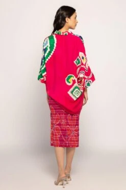 Saaksha & Kinni Pink Marigold Smocked Skirt 5 Saaksha & Kinni Pink Marigold Smocked Skirt -Deals Toggora Store 110923sk03 2