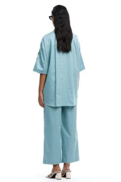 Kanika Goyal Label Blue Solid Ankle Length Pants -Deals Toggora Store 111023kg08 4