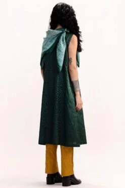 Medium Bottle Green Jamdani & Shibori Scarf 8 Medium Bottle Green Jamdani & Shibori Scarf -Deals Toggora Store 1110smr42 3