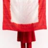Medium Red & Ivory Jamdani & Shibori Scarf -Deals Toggora Store 1110smr43 1