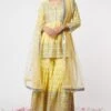 Gopi Vaid Yellow Peplum & Gharara Set With Dupatta -Deals Toggora Store 115gv40 1