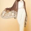 PATINE Mouse Grey Gara Embroidered Stole