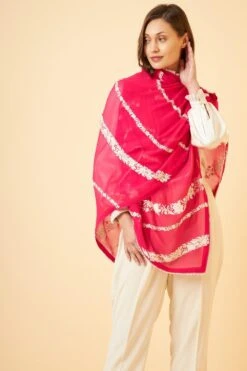 PATINE Pink Gara Embroidered Stole -Deals Toggora Store 116pat15 3