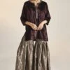 Shorshe Plum & Silver Saifi Sharara Set -Deals Toggora Store 1211sh15 1