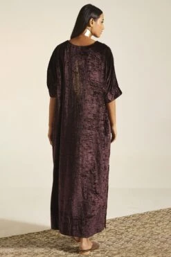 Shorshe Plum Hand Embroidered Noor Kaftan 11 Shorshe Plum Hand Embroidered Noor Kaftan -Deals Toggora Store 1211sh4 5