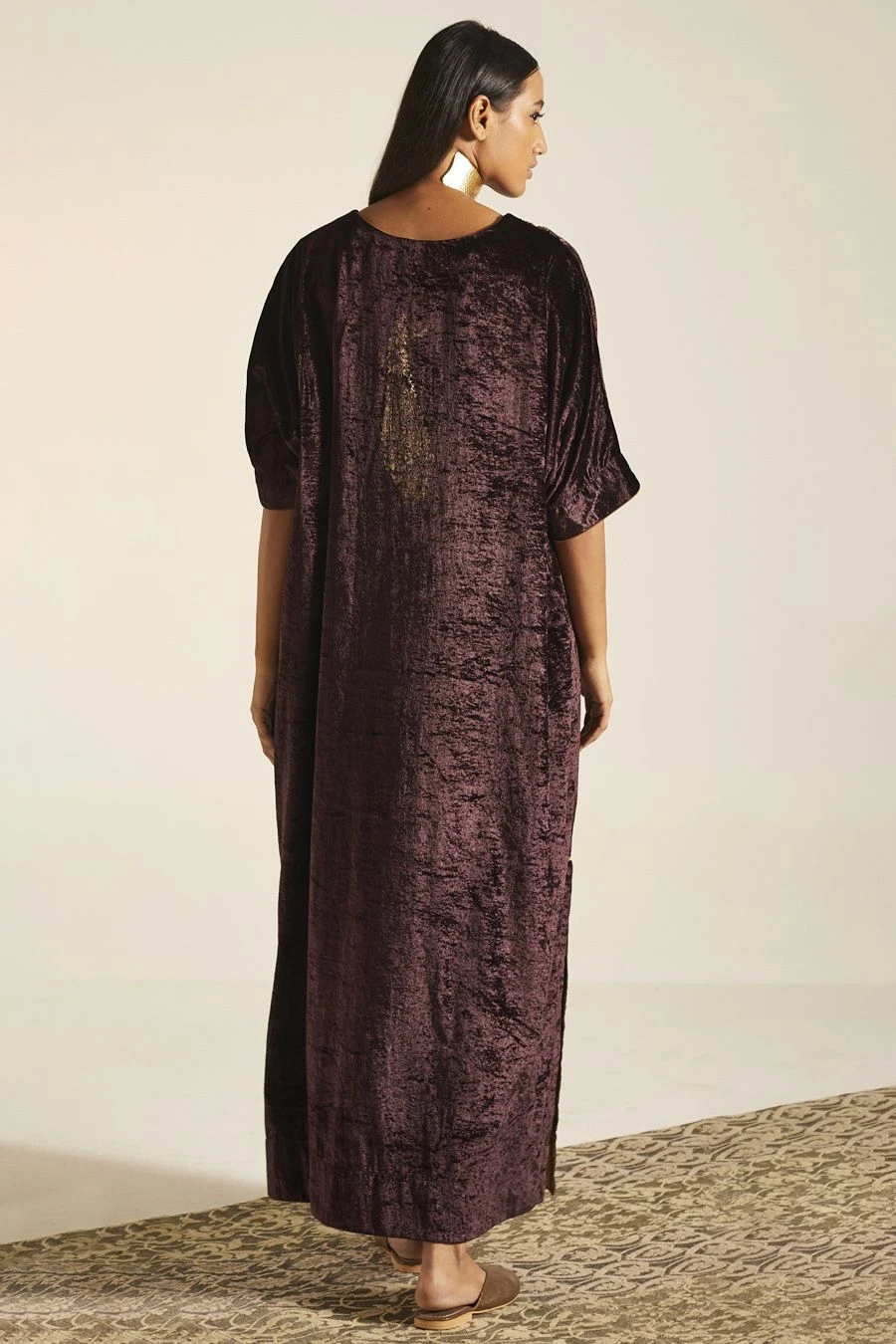Shorshe Plum Hand Embroidered Noor Kaftan 7 Shorshe Plum Hand Embroidered Noor Kaftan - Image 5
