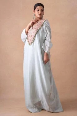 Anamika Khanna Serene Blue Floral & Sequin Adorned Kaftan Set 9 Anamika Khanna Serene Blue Floral & Sequin Adorned Kaftan Set -Deals Toggora Store 12124ak14 3