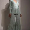 Ritika Mirchandani Aqua Geometric Embroidered Sharara Set -Deals Toggora Store 1312rm19 1