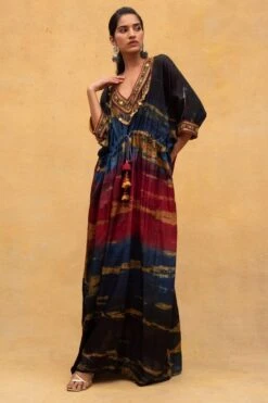 CAPISVIRLEO Multi-coloured Drawstring Kaftan -Deals Toggora Store 132cp1 3