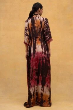 CAPISVIRLEO Red & Rust Tie Dye Kaftan 11 CAPISVIRLEO Red & Rust Tie Dye Kaftan -Deals Toggora Store 132cp6 5
