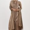 Nakul Sen Brown Sequinned Striped Sharara Set -Deals Toggora Store 13nsc23 1