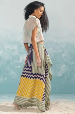 Ikai Ivory Kaftan Style Crop Top -Deals Toggora Store 1411ik19 5