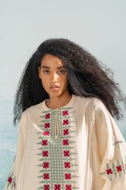 Ikai Beige Nile Applique Kaftan -Deals Toggora Store 1411ik36 3