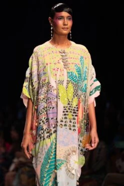 Payal Singhal Green Frida Tropical Printed Kaftan -Deals Toggora Store 1411ps3 4