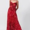Saaksha & Kinni Red Floral Micro Pleated Dress -Deals Toggora Store 14323sk46 1
