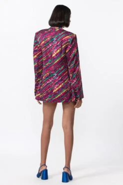 Saaksha & Kinni Purple Leheriya Blazer & Dress -Deals Toggora Store 14323sk70 3