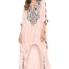 Payal Singhal Rose Pink Benarasi Silk Embroidered Kaftan Set