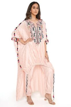 Payal Singhal Rose Pink Benarasi Silk Embroidered Kaftan Set -Deals Toggora Store 1511sp1 5