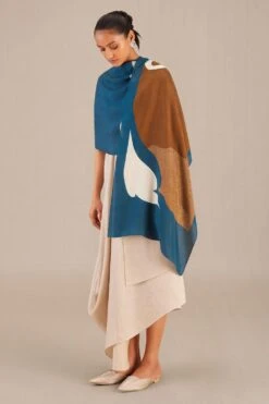 AMPM Zeenah Enchanting Green Silk Scarf