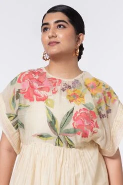 Half Full Curve Ivory Floral Mini Dress 10 Half Full Curve Ivory Floral Mini Dress -Deals Toggora Store 153hfc2 4