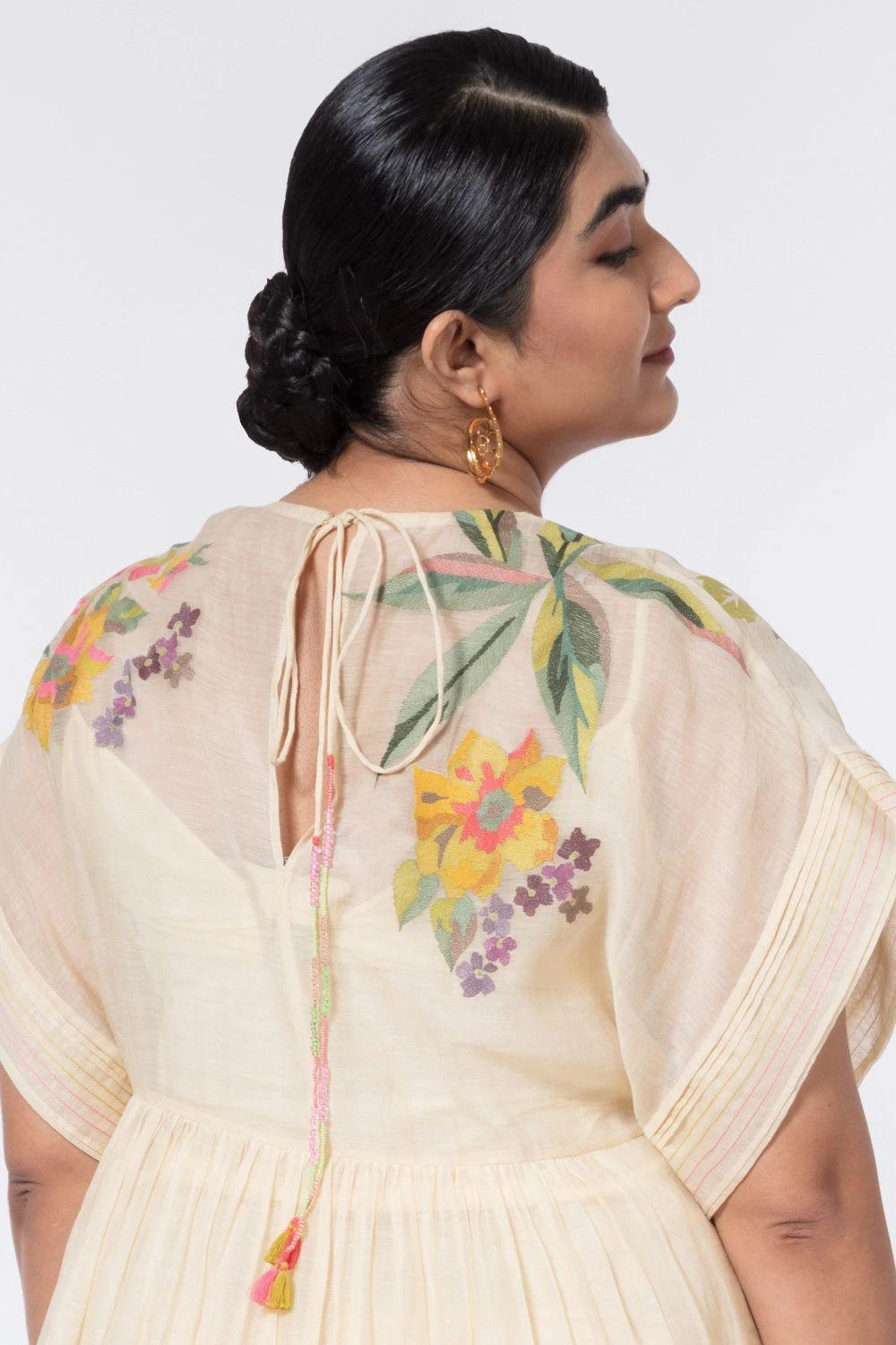 Half Full Curve Ivory Floral Mini Dress 7 Half Full Curve Ivory Floral Mini Dress - Image 5