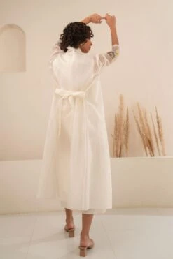 Arcvsh By Pallavi Singh Ivory Floral Embellished Jacket & Dress Set -Deals Toggora Store 15423arc26 4