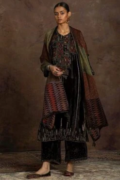 Sunira Designs Multicoloured Rushaan Bagru Stole