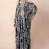 Nikita Mhaisalkar Black Abstract Printed Hand Done Kaftan -Deals Toggora Store 16623nm8 1