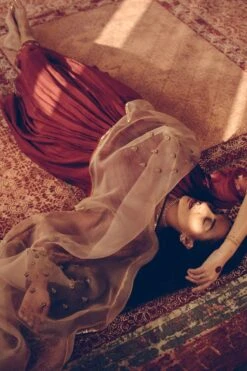 Sarang Kaur Grey Noor Stole -Deals Toggora Store 1712sk24 4