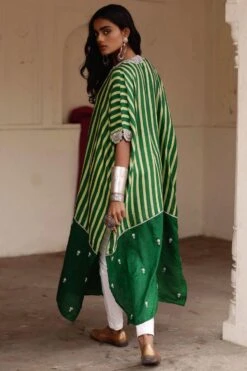Avacara Parcha Green Kaftan Set -Deals Toggora Store 172ap2 4