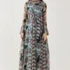 KoAi Sky Blue And Green Floral Long Dress 2 KoAi Sky Blue And Green Floral Long Dress -Deals Toggora Store 17723koia30 1