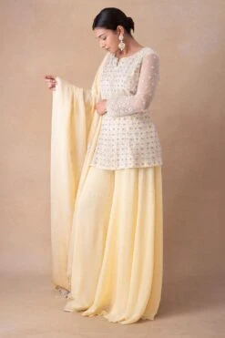 Ahilian Yellow Floral Kurta-sharara Set -Deals Toggora Store 18124an18 3