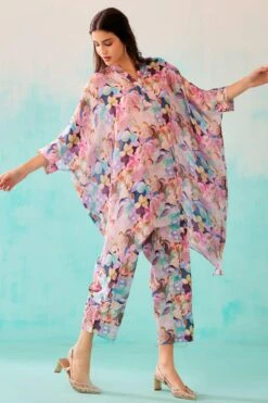 NORN Pink Floral Printed Short Kaftan -Deals Toggora Store 1823nn39 3