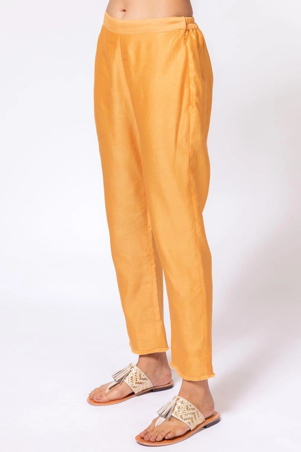 Chandrima Yellow Chanderi Pants 6 Chandrima Yellow Chanderi Pants - Image 4