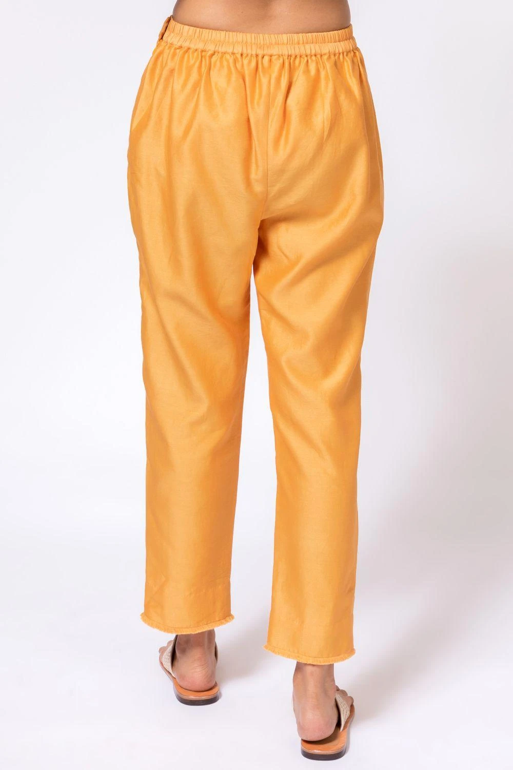Chandrima Yellow Chanderi Pants 7 Chandrima Yellow Chanderi Pants - Image 5