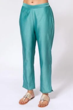 Chandrima Aqua Chanderi Pants -Deals Toggora Store 182chnd22 3